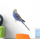 Parrot Blue and White Wall Decal