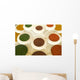India, Agra, Abstract Colorful Bowls Of Spices In Vases From Above Wall Mural
