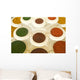 India, Agra, Abstract Colorful Bowls Of Spices In Vases From Above Wall Mural