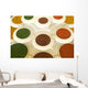 India, Agra, Abstract Colorful Bowls Of Spices In Vases From Above Wall Mural