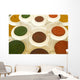 India, Agra, Abstract Colorful Bowls Of Spices In Vases From Above Wall Mural