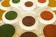 India, Agra, Abstract Colorful Bowls Of Spices In Vases From Above Wall Mural