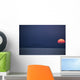 Colorful Sun Rising Over Hazy Lake Wall Mural