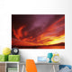 Sunset Over Seascape, Brightly Colored Clouds Illuminated Over Ocean Wall Mural