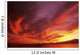 Sunset Over Seascape, Brightly Colored Clouds Illuminated Over Ocean Wall Mural