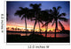 Dramatic And Colorful Sunset Sky With Palm Tree Silhouettes Wall Mural