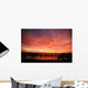 Dramatic And Vibrant Red Sunset Sky Wall Mural