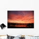 Dramatic And Vibrant Red Sunset Sky Wall Mural