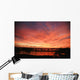 Dramatic And Vibrant Red Sunset Sky Wall Mural