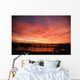 Dramatic And Vibrant Red Sunset Sky Wall Mural