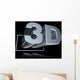 Angled 3D Reflected Black Wall Mural