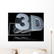 Angled 3D Reflected Black Wall Mural