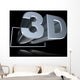 Angled 3D Reflected Black Wall Mural