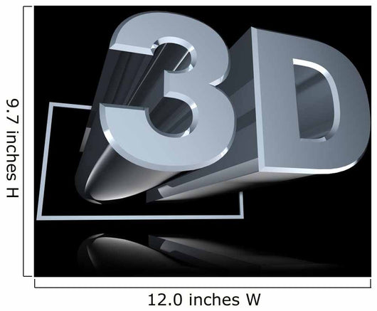 Angled 3D Reflected Black Wall Mural