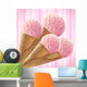 collage of pink ice cream Wall Mural