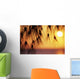 Orange Sunset Over Ocean In Background Wall Mural