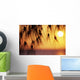 Orange Sunset Over Ocean In Background Wall Mural