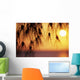 Orange Sunset Over Ocean In Background Wall Mural