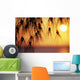 Orange Sunset Over Ocean In Background Wall Mural