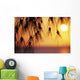 Orange Sunset Over Ocean In Background Wall Mural