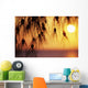 Orange Sunset Over Ocean In Background Wall Mural
