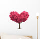 Pink Heart-shaped Tree Wall Decal