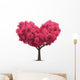 Pink Heart-shaped Tree Wall Decal
