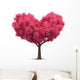 Pink Heart-shaped Tree Wall Decal