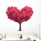 Pink Heart-shaped Tree Wall Decal