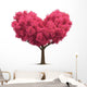 Pink Heart-shaped Tree Wall Decal