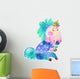 Watercolor Spring Green Unicorn Wall Decal