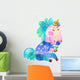 Watercolor Spring Green Unicorn Wall Decal