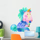 Watercolor Spring Green Unicorn Wall Decal