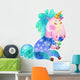 Watercolor Spring Green Unicorn Wall Decal