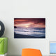 USA, Colorful sunset over ocean and beach Wall Mural