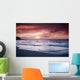USA, Colorful sunset over ocean and beach Wall Mural