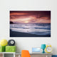 USA, Colorful sunset over ocean and beach Wall Mural