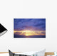 Hawaii, Sunset Over Ocean, Sunrays Bursting Through Cumulous Clouds Wall Mural