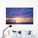 Hawaii, Sunset Over Ocean, Sunrays Bursting Through Cumulous Clouds Wall Mural