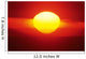Gorgeous Sun Setting In Bright Orange Sky Over Ocean Wall Mural