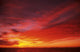 Bright Orange Sunset Over Ocean Wall Mural