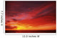Bright Orange Sunset Over Ocean Wall Mural