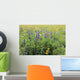 California, Beautiful Meadow Of Lupine And California Poppies Wall Mural