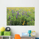California, Beautiful Meadow Of Lupine And California Poppies Wall Mural