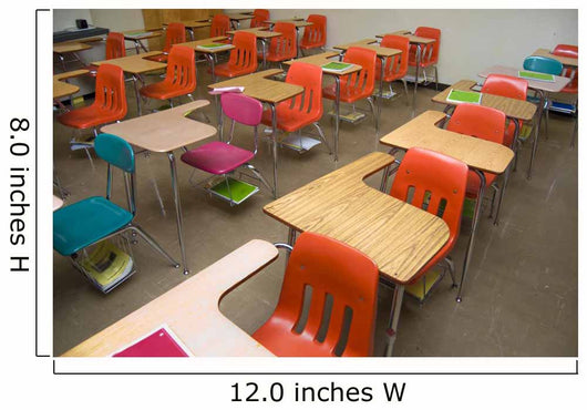 Empty School Desks Wall Mural