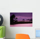 California, Sonoma Coast At Dusk, Jenner, Russian River Entering Ocean Wall Mural