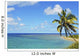 Fiji, Blue And Turquoise Ocean With Palm Tree And Sandy Beach Wall Mural