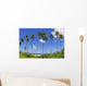 Fiji, Tall Palm Trees Line A Tropical Beach Wall Mural