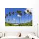 Fiji, Tall Palm Trees Line A Tropical Beach Wall Mural
