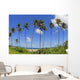 Fiji, Tall Palm Trees Line A Tropical Beach Wall Mural